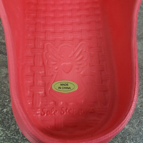 Barbara King Sole Steppers Shoes Small Dark Pink Slip On Gardening Slides - Picture 8 of 11